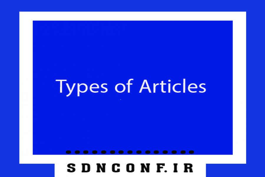 Types of Articles Accepted by the Conference Types of Articles Accepted by the Conference